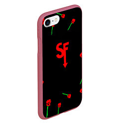 Чехол iPhone 7/8 матовый Sally face rose steel, цвет: 3D-малиновый — фото 2