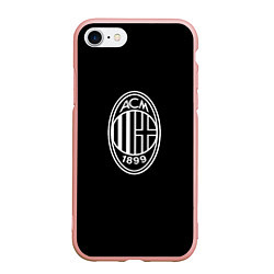 Чехол iPhone 7/8 матовый Milan fc белое лого