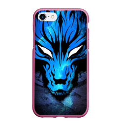 Чехол iPhone 7/8 матовый Genshin Impact - Волк Севера, цвет: 3D-малиновый