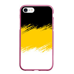 Чехол iPhone 7/8 матовый Имперский флаг России штриховка, цвет: 3D-малиновый