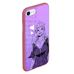 Чехол iPhone 7/8 матовый Девушка - Досанко гяру чудо как милы, цвет: 3D-малиновый — фото 2