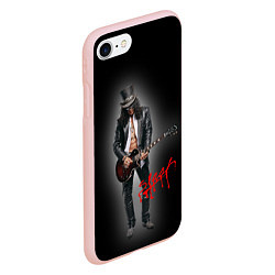 Чехол iPhone 7/8 матовый Слэш музыкант группы Guns N Roses, цвет: 3D-светло-розовый — фото 2