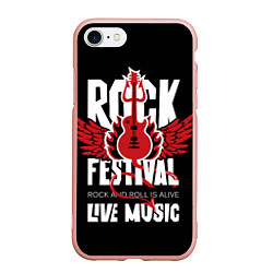 Чехол iPhone 7/8 матовый Rock festival - live music