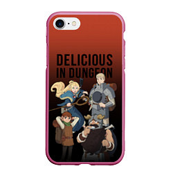 Чехол iPhone 7/8 матовый Delicious in Dungeon, цвет: 3D-малиновый