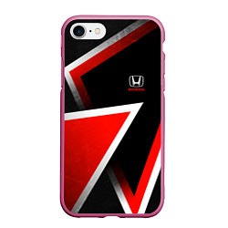 Чехол iPhone 7/8 матовый Honda - красные треугольники