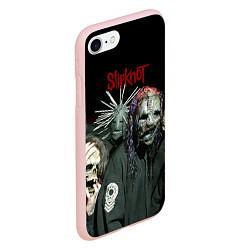 Чехол iPhone 7/8 матовый Slipknot, цвет: 3D-светло-розовый — фото 2