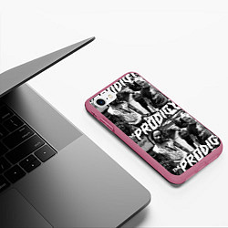 Чехол iPhone 7/8 матовый The Prodigy, цвет: 3D-малиновый — фото 2