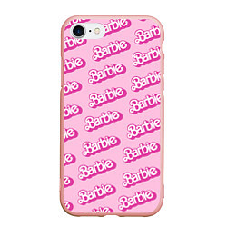 Чехол iPhone 7/8 матовый Barbie Pattern, цвет: 3D-светло-розовый