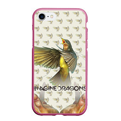 Чехол iPhone 7/8 матовый Imagine Dragons: Fly, цвет: 3D-малиновый