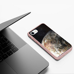 Чехол iPhone 7/8 матовый Плутон, цвет: 3D-светло-розовый — фото 2