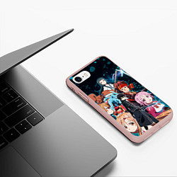 Чехол iPhone 7/8 матовый Sword Art Online, цвет: 3D-светло-розовый — фото 2