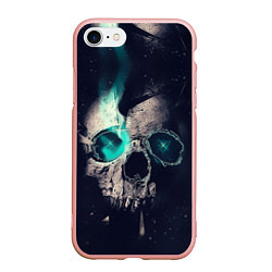 Чехол iPhone 7/8 матовый Skull eyes, цвет: 3D-светло-розовый