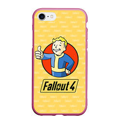 Чехол iPhone 7/8 матовый Fallout 4: Pip-Boy, цвет: 3D-малиновый