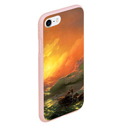 Чехол iPhone 7/8 матовый Айвазовский - 9 Вал, цвет: 3D-светло-розовый — фото 2