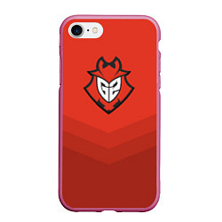 Чехол iPhone 7/8 матовый G2 eSports Uniform, цвет: 3D-малиновый