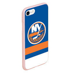 Чехол iPhone 7/8 матовый New York Islanders, цвет: 3D-светло-розовый — фото 2