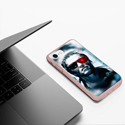 Чехол iPhone 7/8 матовый T-800, цвет: 3D-светло-розовый — фото 2