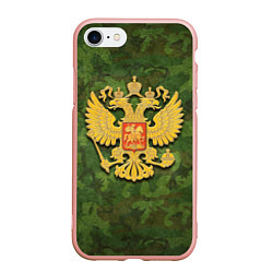 Чехол iPhone 7/8 матовый Герб на камуфляже