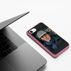 Чехол iPhone 7/8 матовый Бенедикт Камбербэтч 4, цвет: 3D-малиновый — фото 2