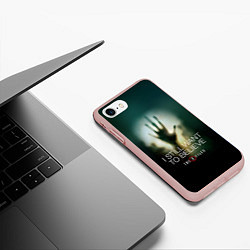 Чехол iPhone 7/8 матовый X-files: Alien hand, цвет: 3D-светло-розовый — фото 2