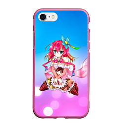 Чехол iPhone 7/8 матовый No Game No Life, цвет: 3D-малиновый