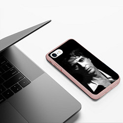 Чехол iPhone 7/8 матовый Аль Пачино, цвет: 3D-светло-розовый — фото 2