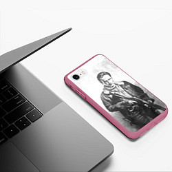 Чехол iPhone 7/8 матовый Рик, цвет: 3D-малиновый — фото 2