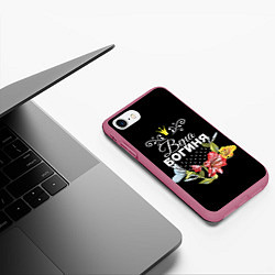 Чехол iPhone 7/8 матовый Богиня Вера, цвет: 3D-малиновый — фото 2