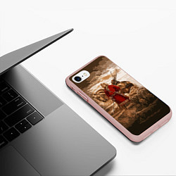 Чехол iPhone 7/8 матовый Русь священная, цвет: 3D-светло-розовый — фото 2