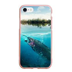 Чехол iPhone 7/8 матовый Рыбалка на спиннинг