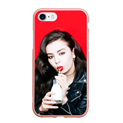 Чехол iPhone 7/8 матовый Charli XCX, цвет: 3D-светло-розовый