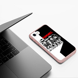 Чехол iPhone 7/8 матовый Ramones Boys, цвет: 3D-светло-розовый — фото 2