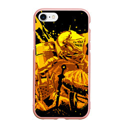 Чехол iPhone 7/8 матовый Dark Souls: Gold Knight, цвет: 3D-светло-розовый