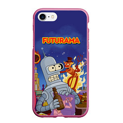 Чехол iPhone 7/8 матовый Futurama Devil