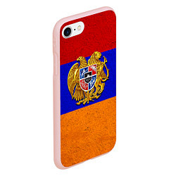 Чехол iPhone 7/8 матовый Армения, цвет: 3D-светло-розовый — фото 2