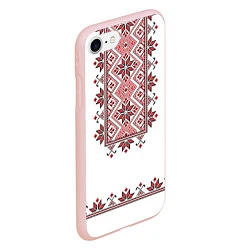 Чехол iPhone 7/8 матовый Вышивка 41, цвет: 3D-светло-розовый — фото 2