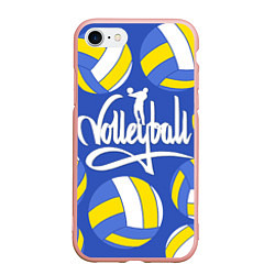 Чехол iPhone 7/8 матовый Волейбол 6, цвет: 3D-светло-розовый