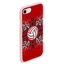Чехол iPhone 7/8 матовый Волейбол 34, цвет: 3D-светло-розовый — фото 2