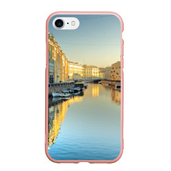 Чехол iPhone 7/8 матовый Питер, цвет: 3D-светло-розовый