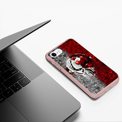Чехол iPhone 7/8 матовый Pirate Station: Flowers, цвет: 3D-светло-розовый — фото 2