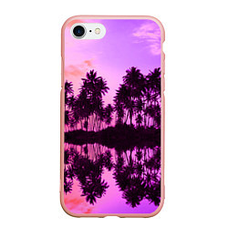 Чехол iPhone 7/8 матовый Hawaii dream, цвет: 3D-светло-розовый