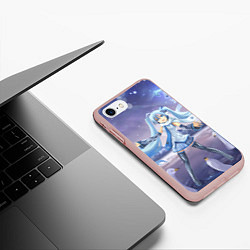 Чехол iPhone 7/8 матовый Hatsune Miku, цвет: 3D-светло-розовый — фото 2