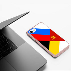 Чехол iPhone 7/8 матовый Вечная Россия, цвет: 3D-светло-розовый — фото 2
