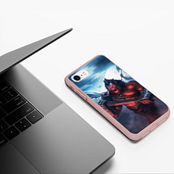 Чехол iPhone 7/8 матовый Axe, цвет: 3D-светло-розовый — фото 2