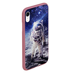 Чехол iPhone XR матовый Starfield: Astronaut цвета 3D-малиновый — фото 2