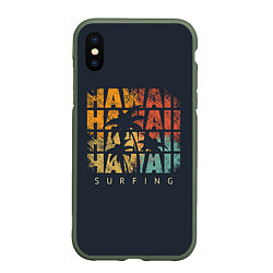 Чехол iPhone XS Max матовый Hawaii Surfing