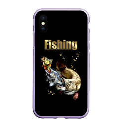 Чехол iPhone XS Max матовый Gold Fishing