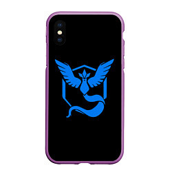 Чехол iPhone XS Max матовый Pokemon Blue Team, цвет: 3D-фиолетовый