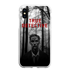 Чехол iPhone XS Max матовый True Detective: Blackwood, цвет: 3D-белый