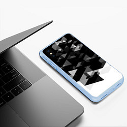 Чехол iPhone XS Max матовый Trianse, цвет: 3D-голубой — фото 2